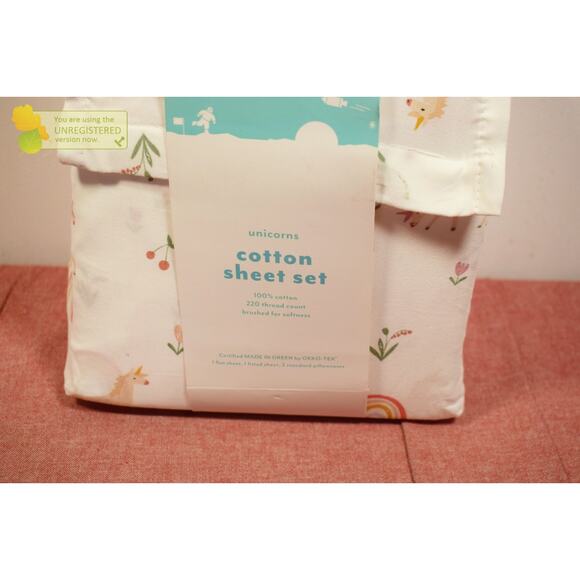Pillowfort Full Unicorn Cotton Kids' Sheet Set* - Picture 4 of 9